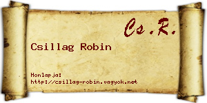 Csillag Robin névjegykártya